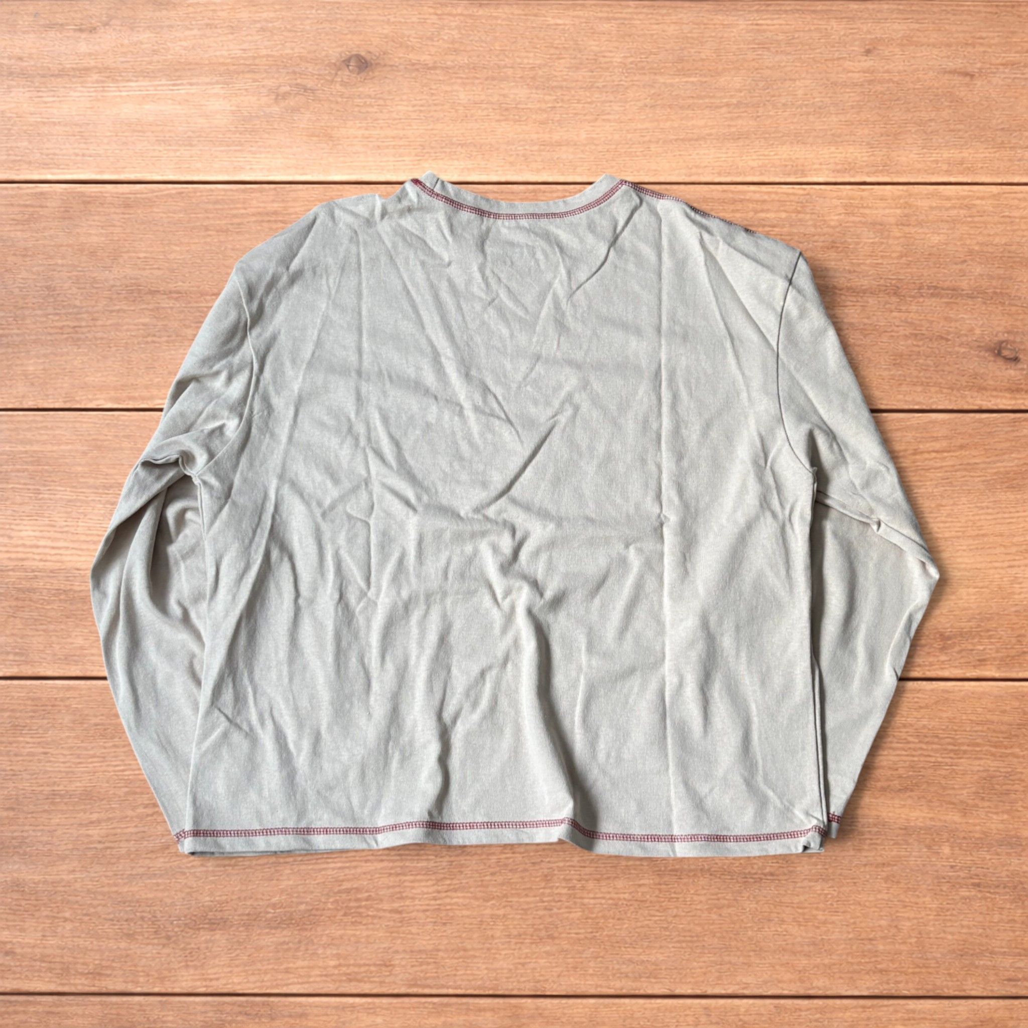 Japanese Brand Vintage style relaxed long sleeve top tshirt in beige/cream. Size US L / EU 52-54 / 3 - 2 Thumbnail