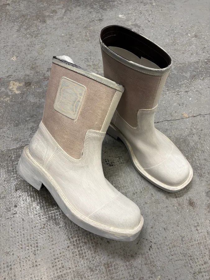 Maison Margiela Margiela Painted White Boots Size US 7 / EU 40 - 5 Thumbnail