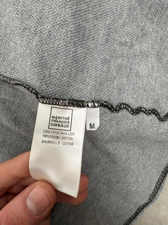 Marithe + Francois Girbaud 2000s Marithé + François Girbaud Grey Relief Scares Zip-up Sweater Size US S / EU 44-46 / 1 - 8 Thumbnail