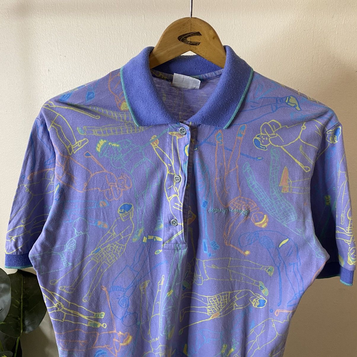 Vintage Vintage 1990s Ken Done Artwork AOP Polo T Shirt Art Size US L / EU 52-54 / 3 - 2 Thumbnail