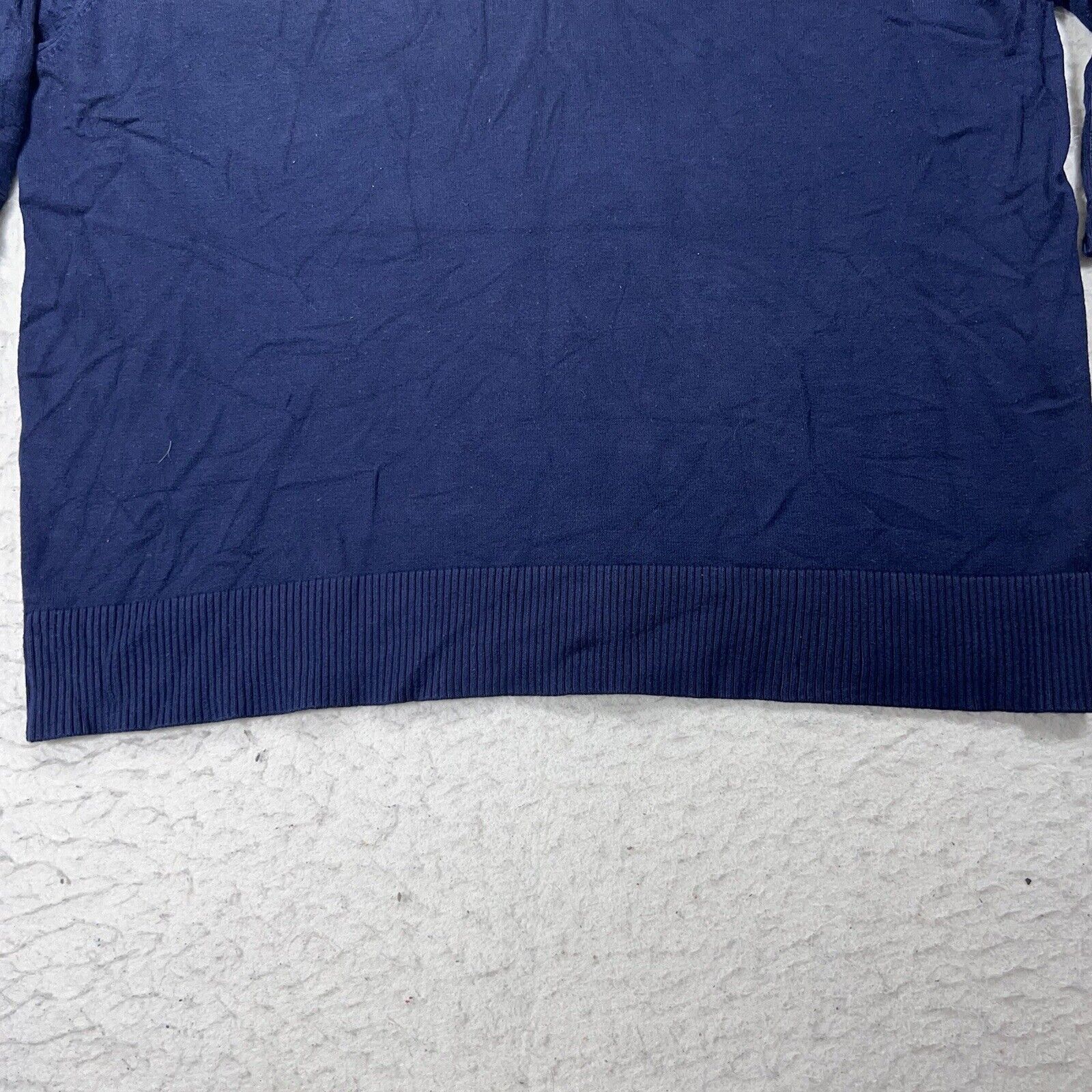 Other TEDDI Large Navy Blue 3/4 Sleeve Sweater Lace Up Wrists Top Size L / US 10 / IT 46 - 6 Thumbnail