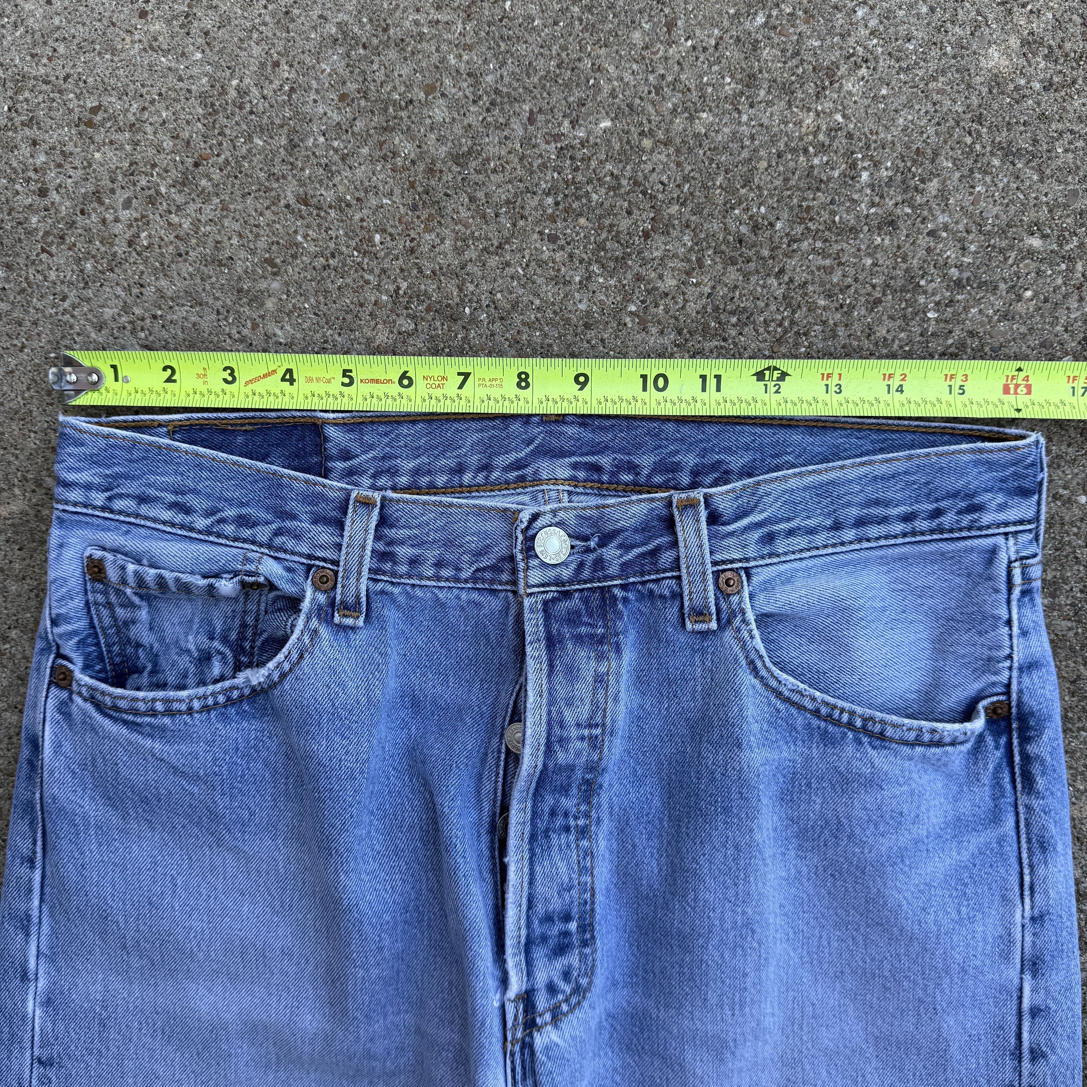 Levi's Vintage 90s Levis 501 Blue Button fly Denim Jeans Size US 32 / EU 48 - 9 Thumbnail