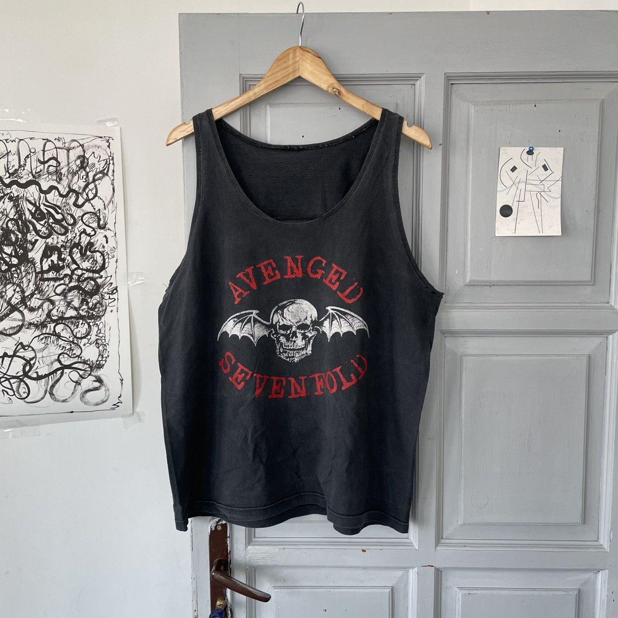 Band Tees × Vintage 2000s Avenged Sevenfold Skull Bootleg T Shirt Size M Size US L / EU 52-54 / 3 - 1 Thumbnail