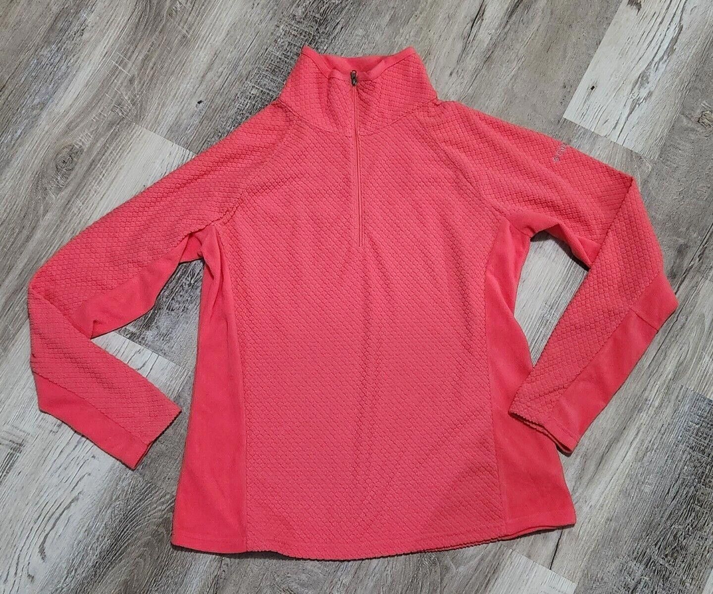 Columbia Columbia Jacket Pullover Large Pink 1/4 Zip Fleece Size L / US 10 / IT 46 - 1 Thumbnail