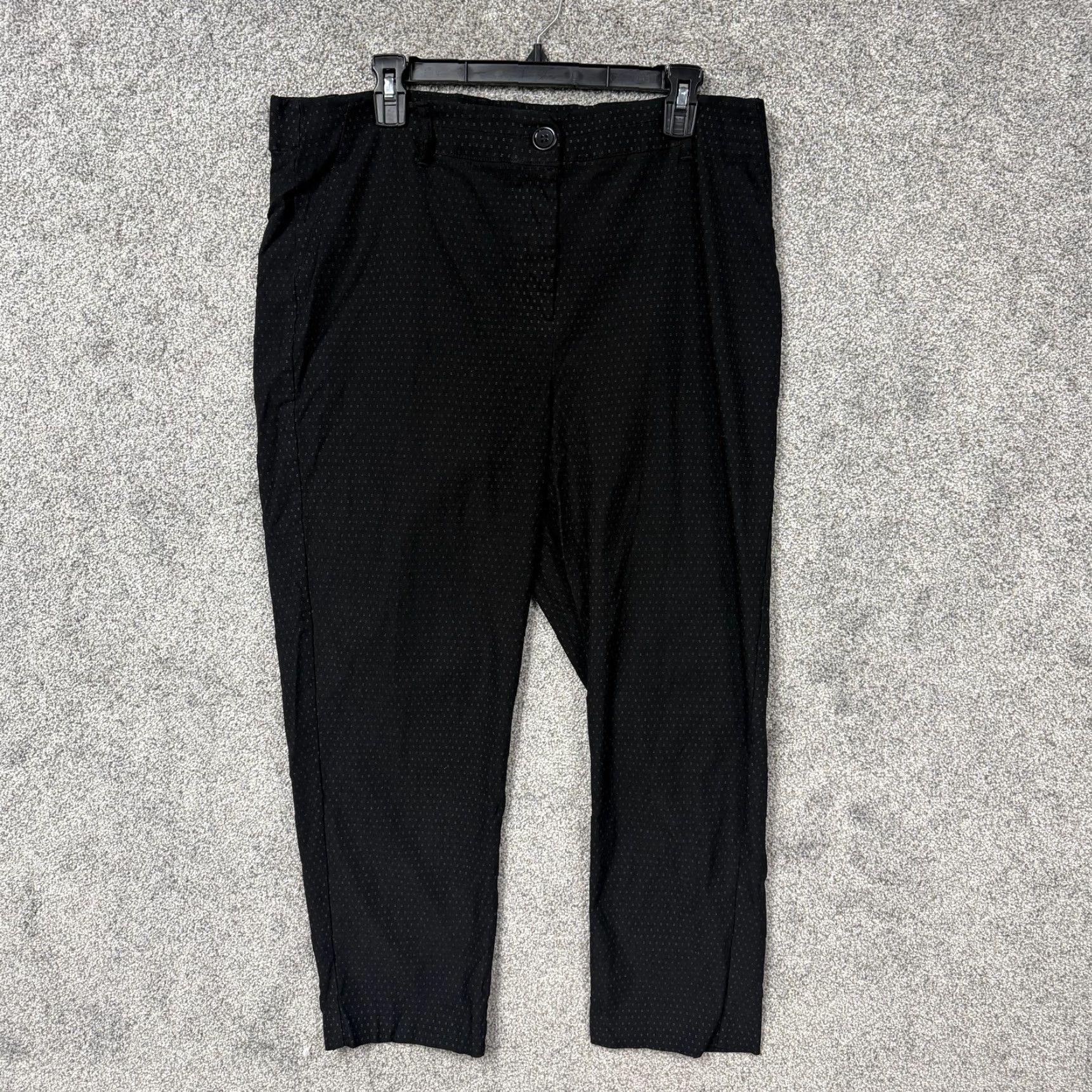 Vintage Prescott New York Ankle Pants Womens 16W Black Polka Dot Office Siren" Size 38" / US 16 / IT 52 - 2 Thumbnail