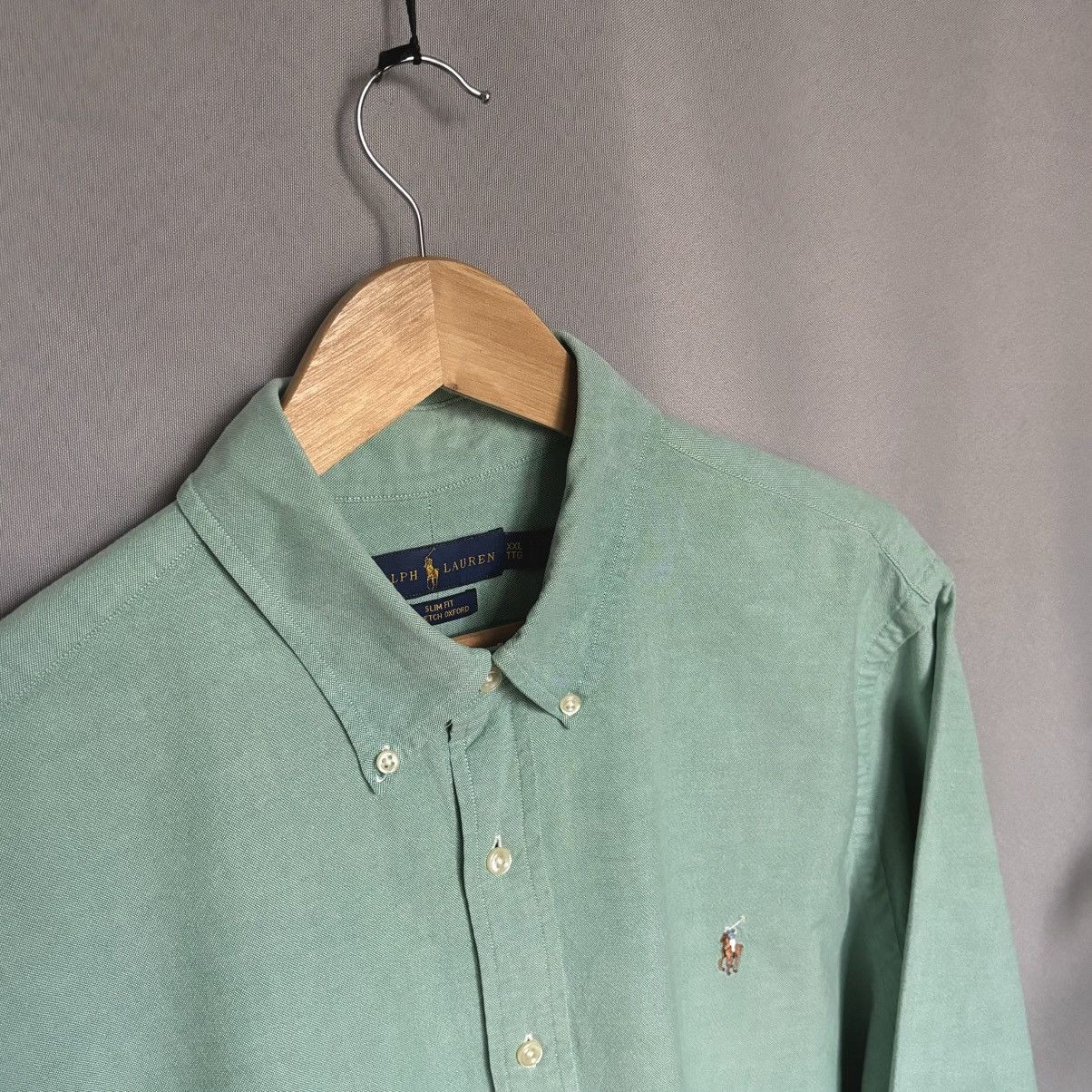 Polo Ralph Lauren Polo Ralph Lauren slim fit stretch Oxford shirt xxl green Size US XXL / EU 58 / 5 - 3 Thumbnail