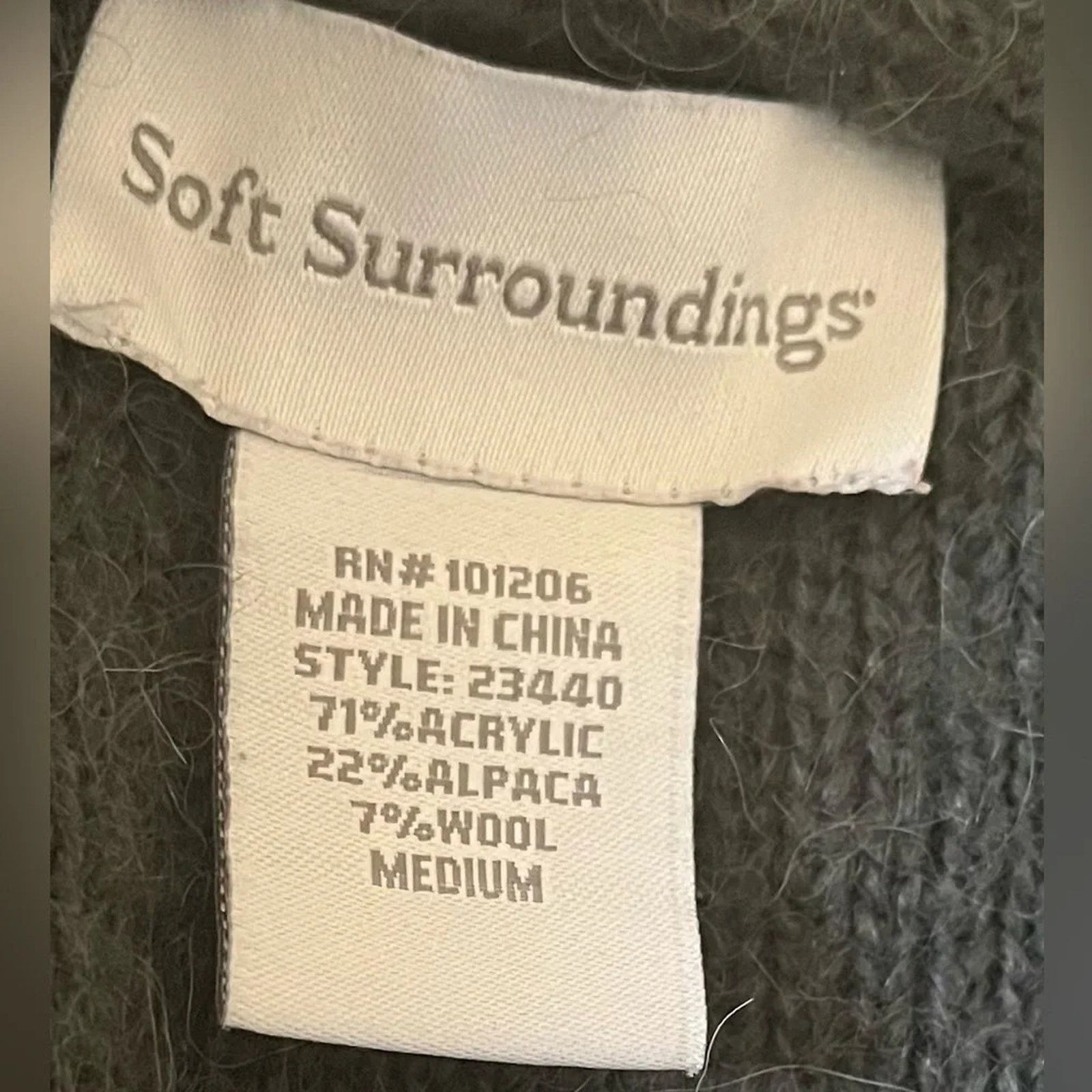 The Unbranded Brand Soft Surroundings 1 button rosette alpaca blend cardigan, M Size M / US 6-8 / IT 42-44 - 4 Thumbnail