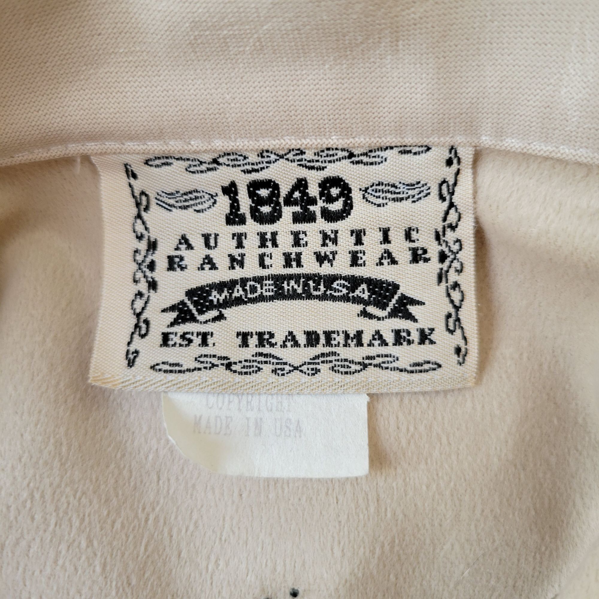 Vintage 1849 Authentic Ranchwear Tan Black Embellished Crop Jacket L Size L / US 10 / IT 46 - 5 Thumbnail