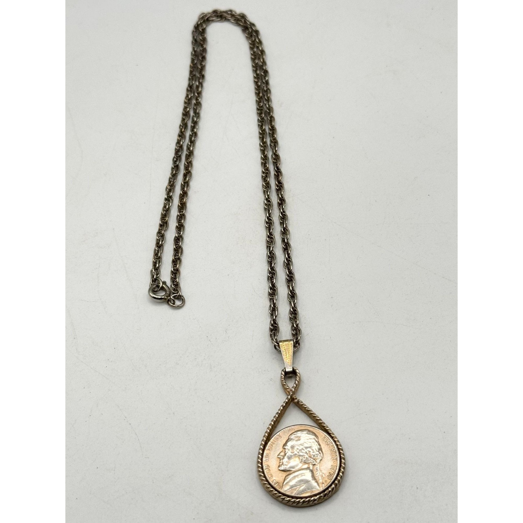 Vintage Vintage coin pendant necklace Size ONE SIZE - 3 Thumbnail