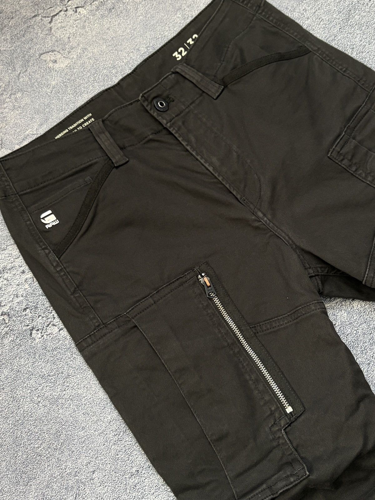 G-Star G-Star RAW Flight Cargo 3D Skinny Pants 32/32 Black Tactical Size US 32 / EU 48 - 9 Thumbnail