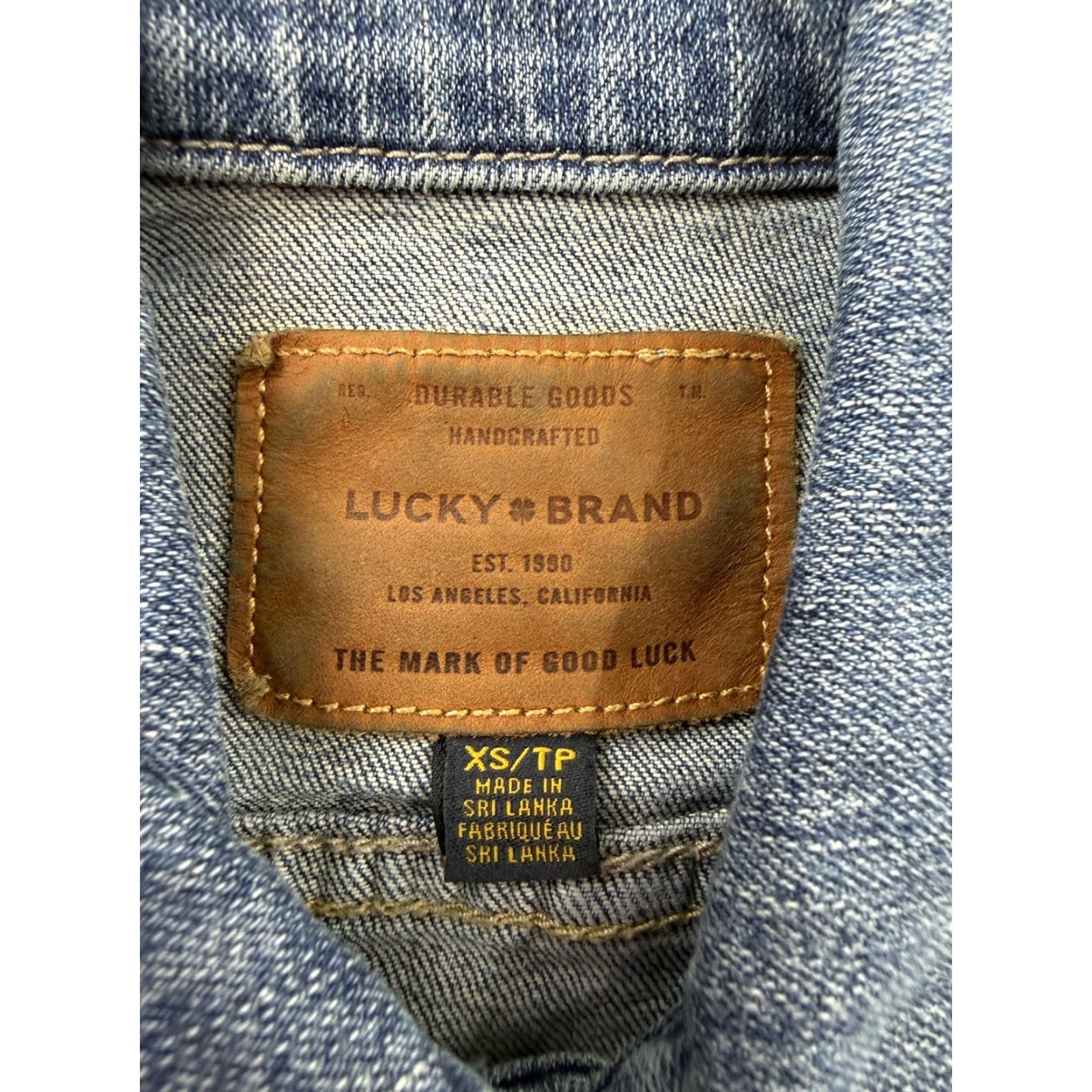 Lucky Brand Lucky Brand Jacket Womens XS Blue Denim Tomboy Trucker Button Front Casual Size XS / US 0-2 / IT 36-38 - 3 Thumbnail