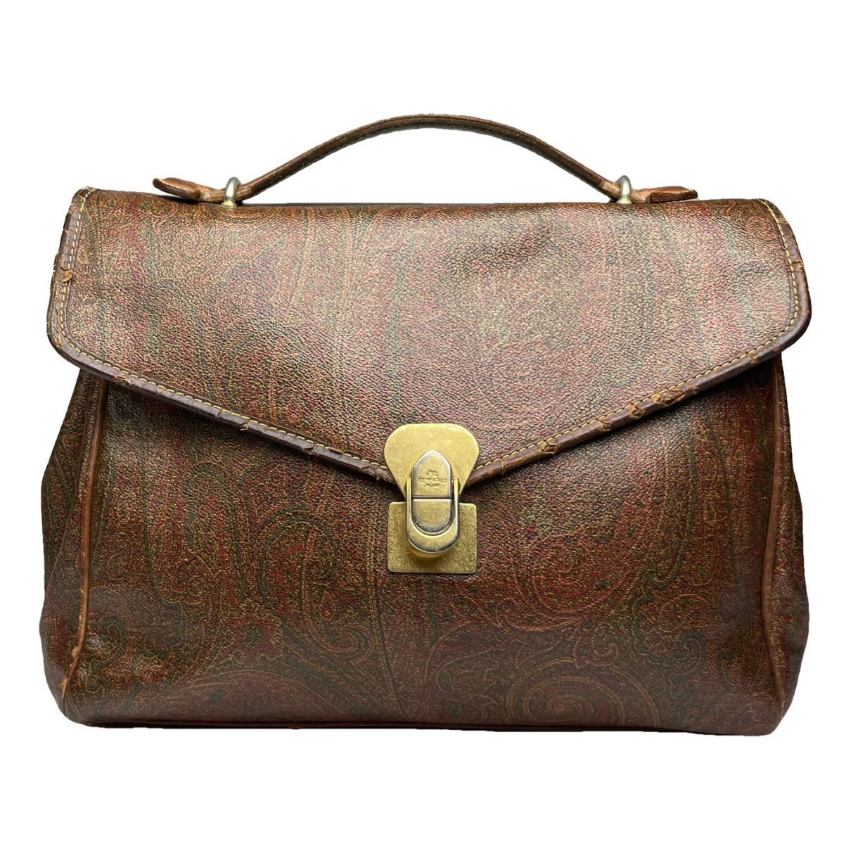 Etro Brown Leather Handbag Size ONE SIZE - 1 Thumbnail