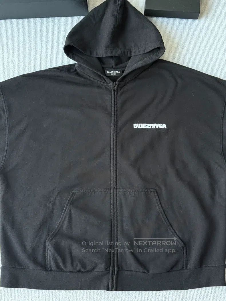 Balenciaga Balenciaga Reversed logo embroidery zip-up hoodie Size US M / EU 48-50 / 2 - 2 Thumbnail