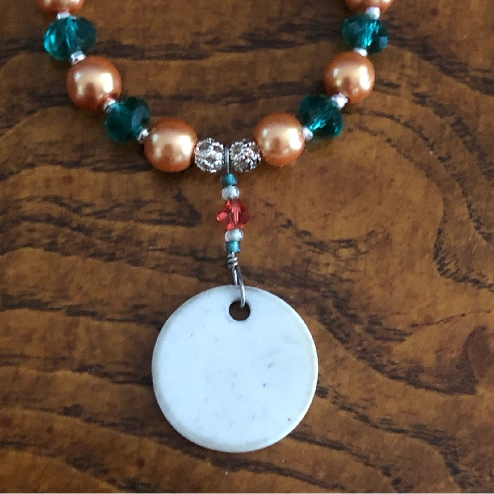 Handmade Handcrafted repurpose porcelain hummingbird pearl necklac Size ONE SIZE - 9 Thumbnail
