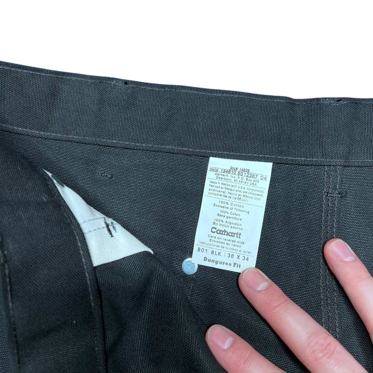 Carhartt Vintage Carhartt B01 BLK Double Knee Black Carpenter Pants Size US 38 / EU 54 - 4 Thumbnail