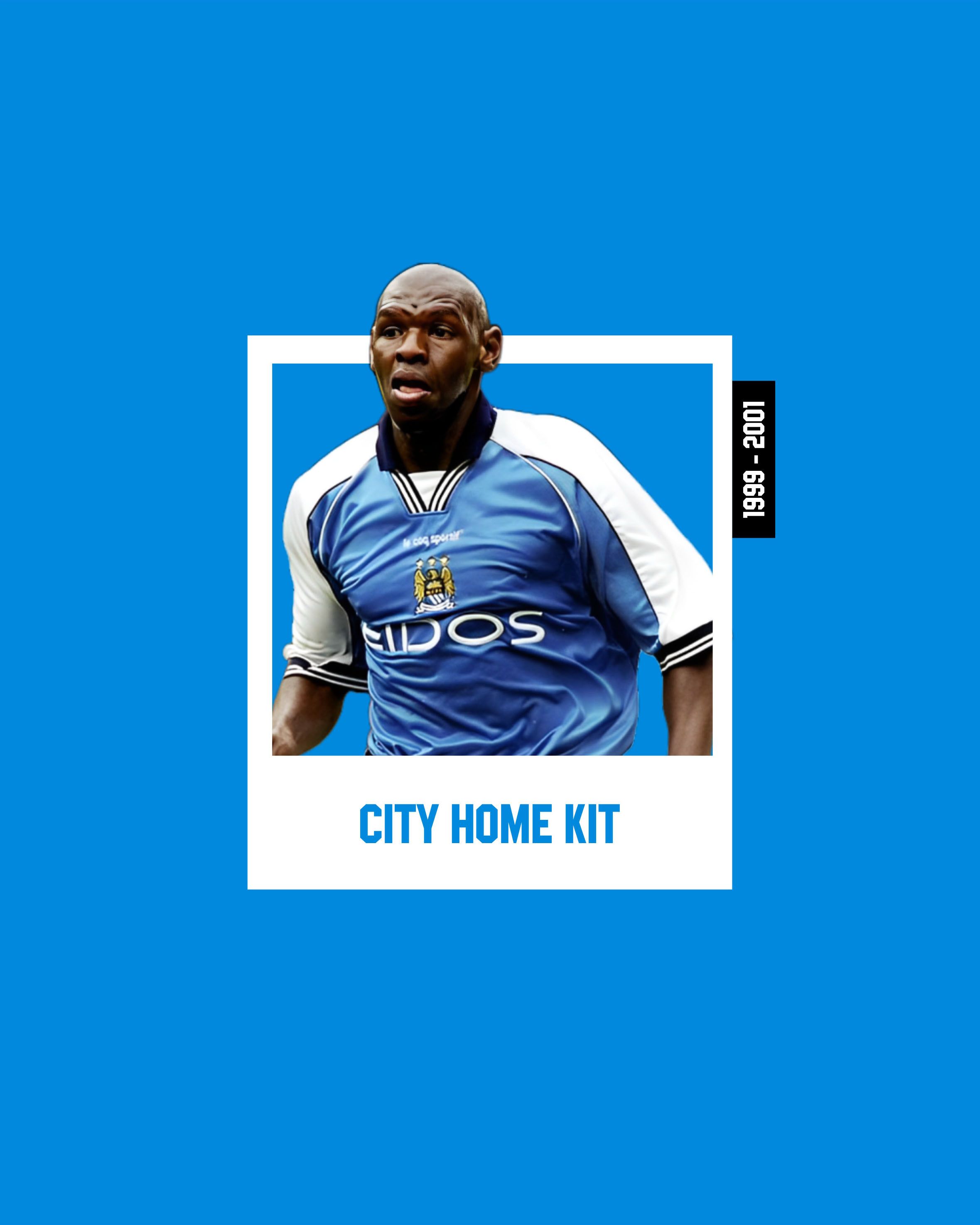 Le Coq Sportif Manchester City Home Kit 1999 2000 2001 Size US XXL / EU 58 / 5 - 9 Thumbnail