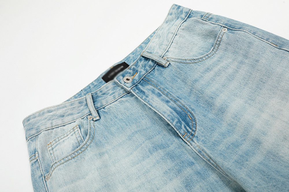Vintage Men's retro punk street ripped washed gradient jeans Size US 32 / EU 48 - 3 Thumbnail