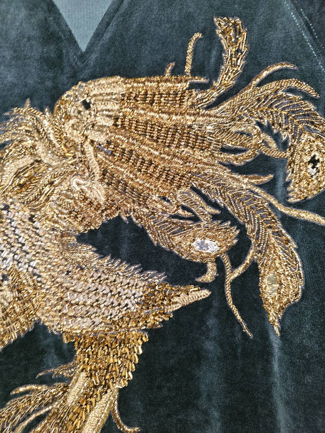 Balmain Balmain super rare Phoenix 3D embellished velvet sweatshirt Size US M / EU 48-50 / 2 - 3 Thumbnail
