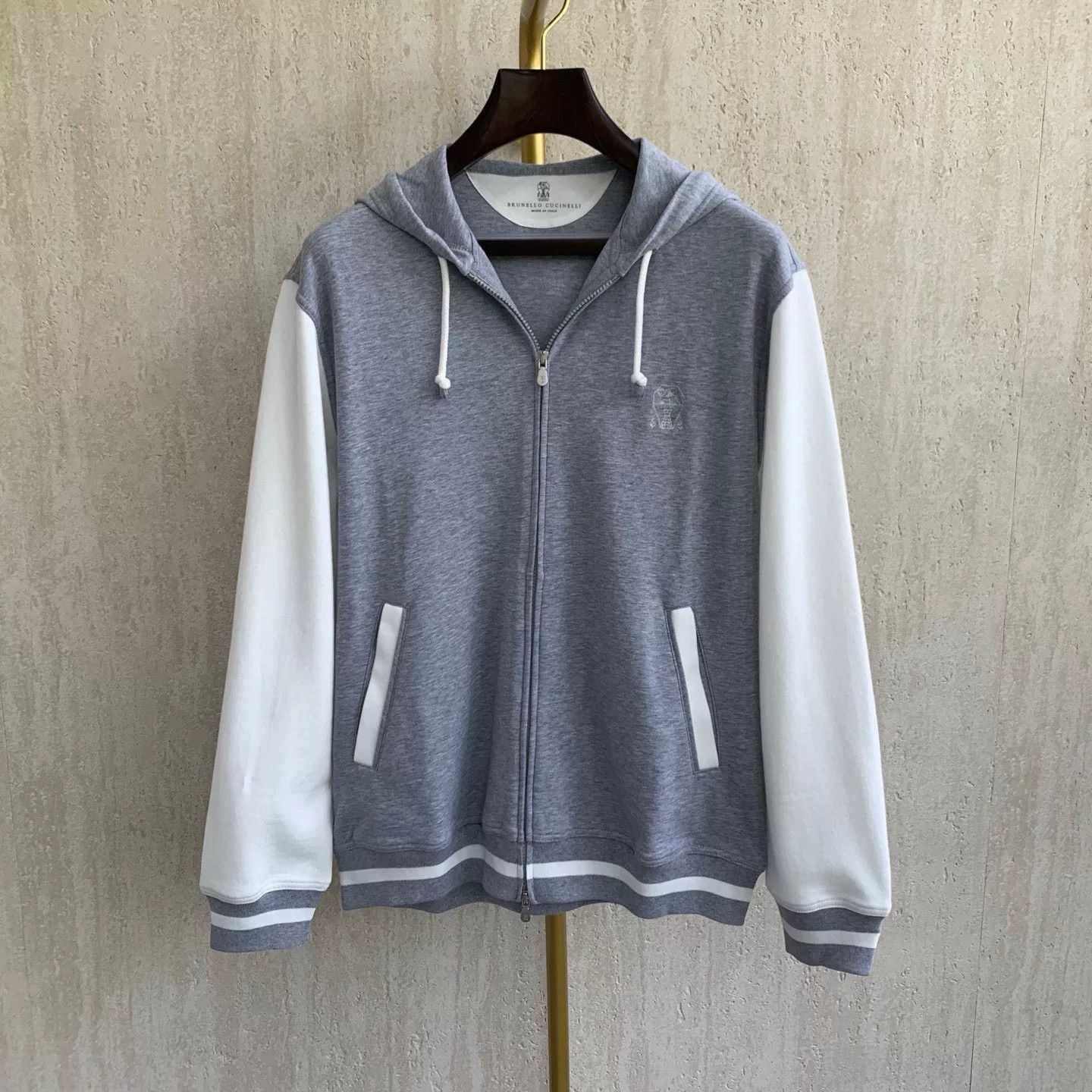 Brunello Cucinelli Brunello Cucinelli Colorblock Hooded Jacket Size US S / EU 44-46 / 1 - 1 Thumbnail