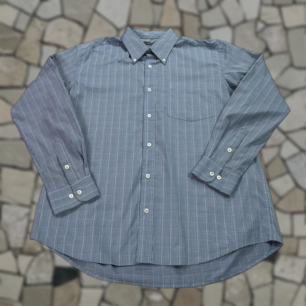 Vintage Turtleson Shirt Mens Large Blue Check Button-Down Long Sleeve Size US L / EU 52-54 / 3 - 1 Thumbnail