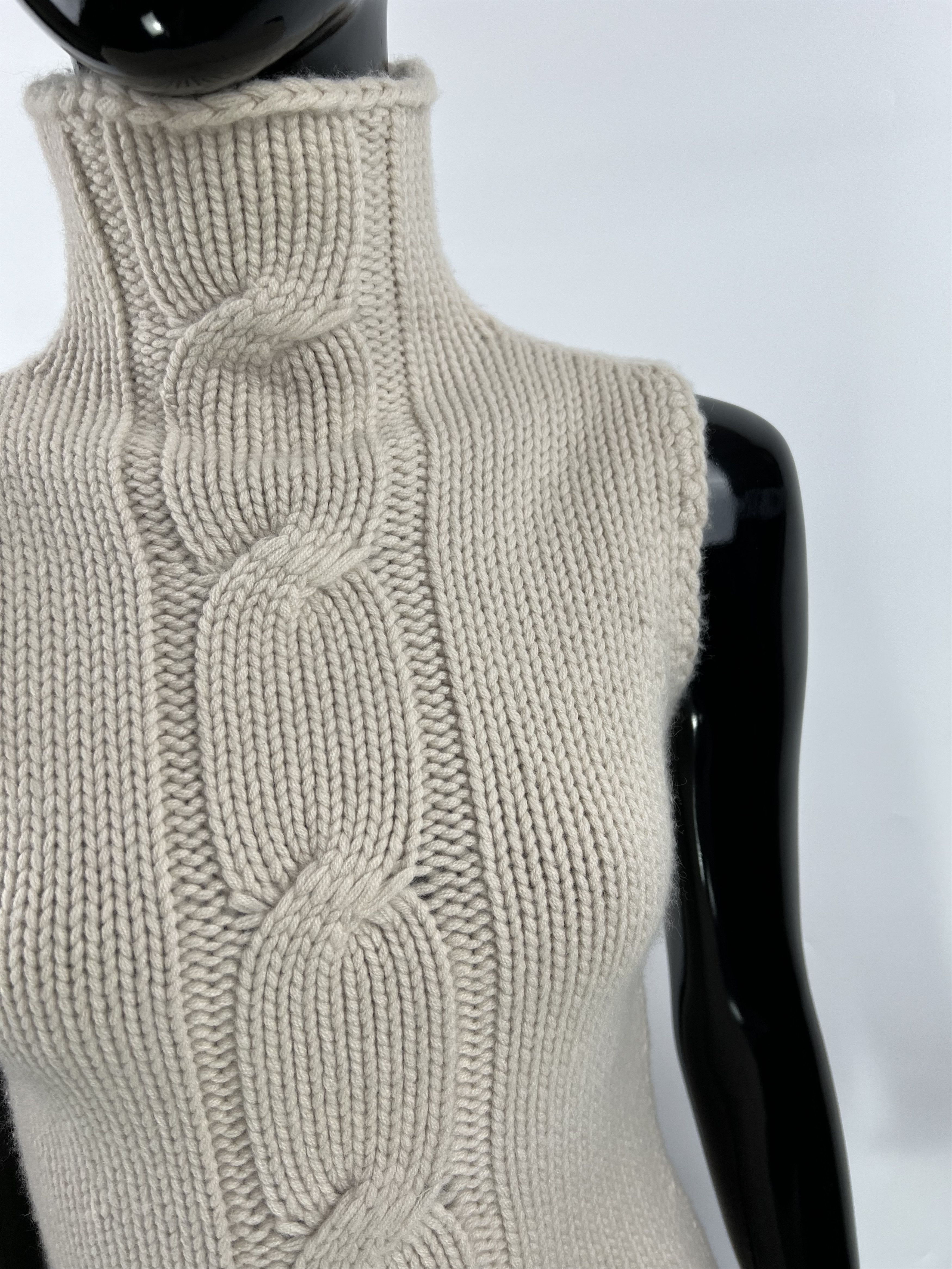 Other 81 Hours Women’s Ivory 100% Cashmere Cable Knit Vest Size S Size S / US 4 / IT 40 - 4 Thumbnail
