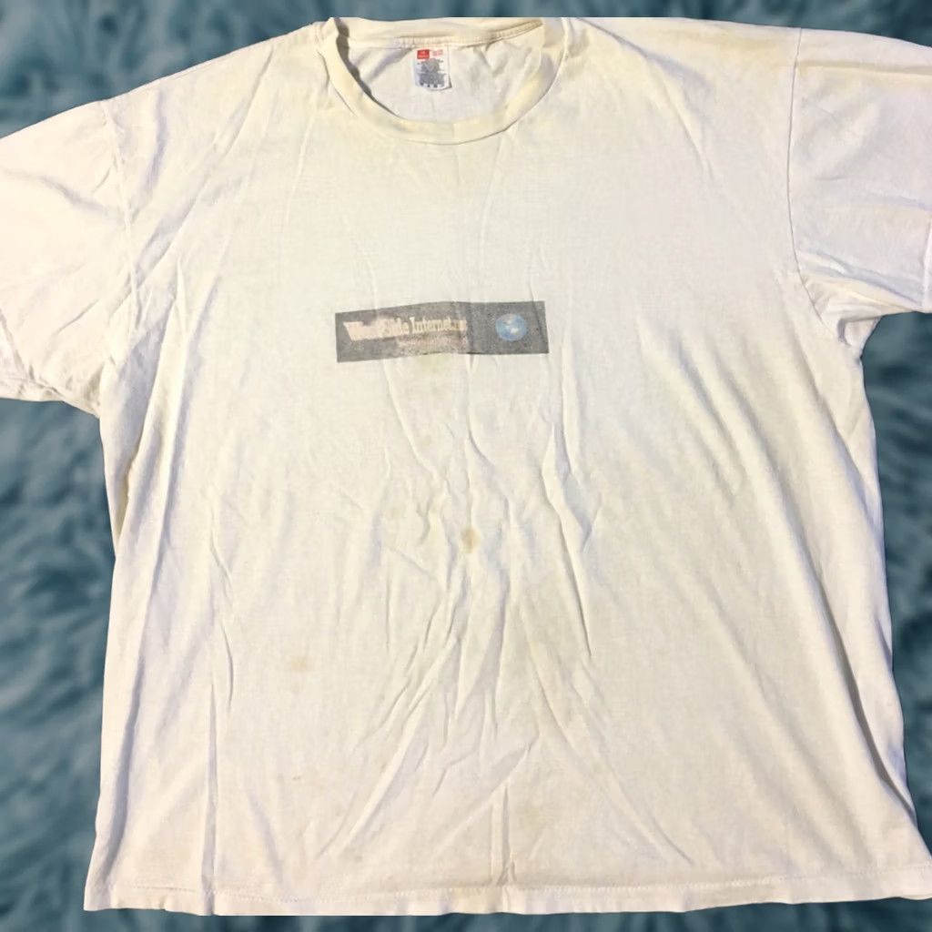 Hanes VINTAGE Westside Internet Thrashed Faded Distressed Shirt 2XL White Men T-Shirt 90s Grunge Vaporwave TV Disney Hanes Size US XXL / EU 58 / 5 - 1 Thumbnail