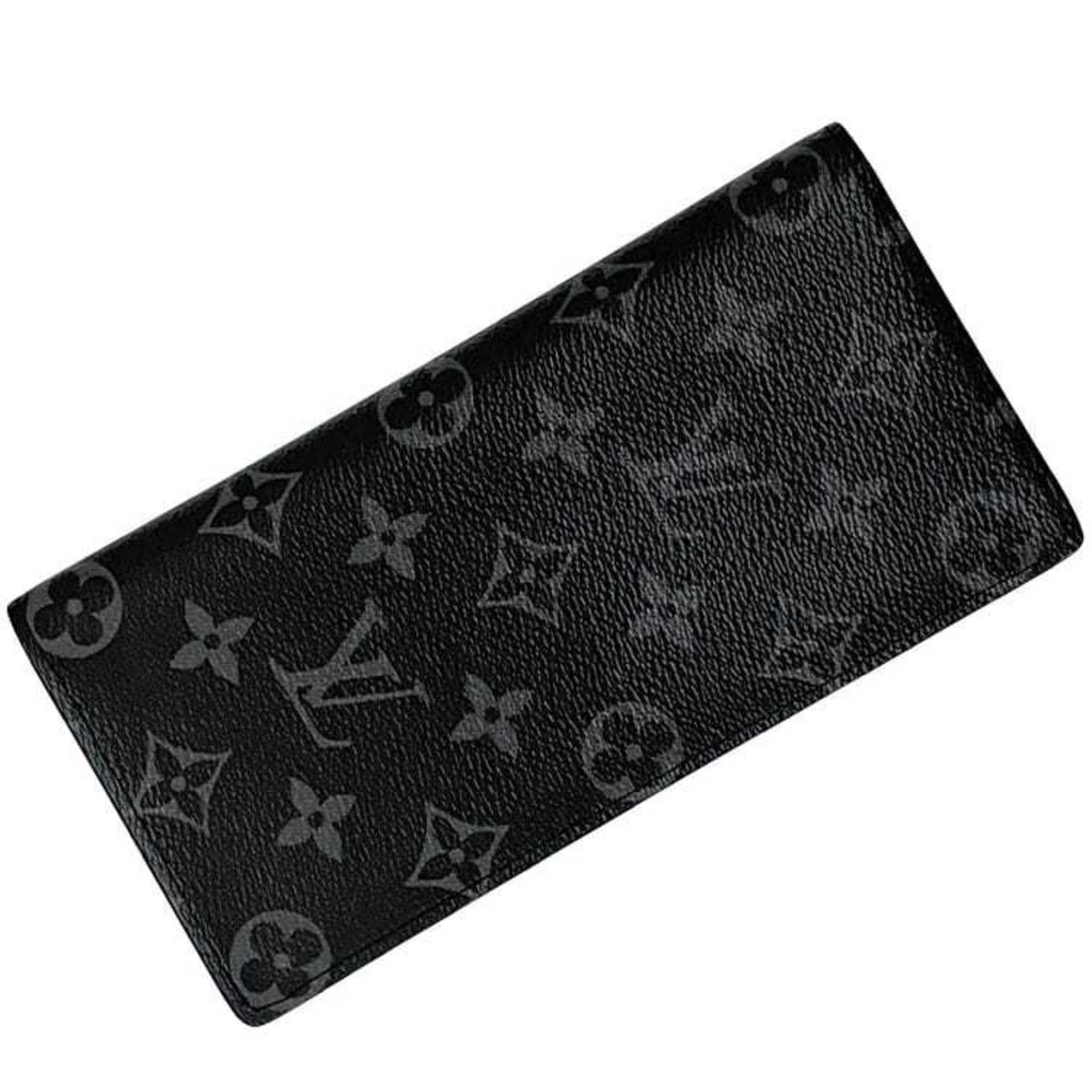 Louis Vuitton Louis Vuitton Bifold Long Wallet Portefeuille Brazza f-24237 Black Monogram Eclipse M61697 Canvas RFID LOUIS VUITTON Folding Compact Vertical Fit Men's and Women's Size ONE SIZE - 1 Thumbnail