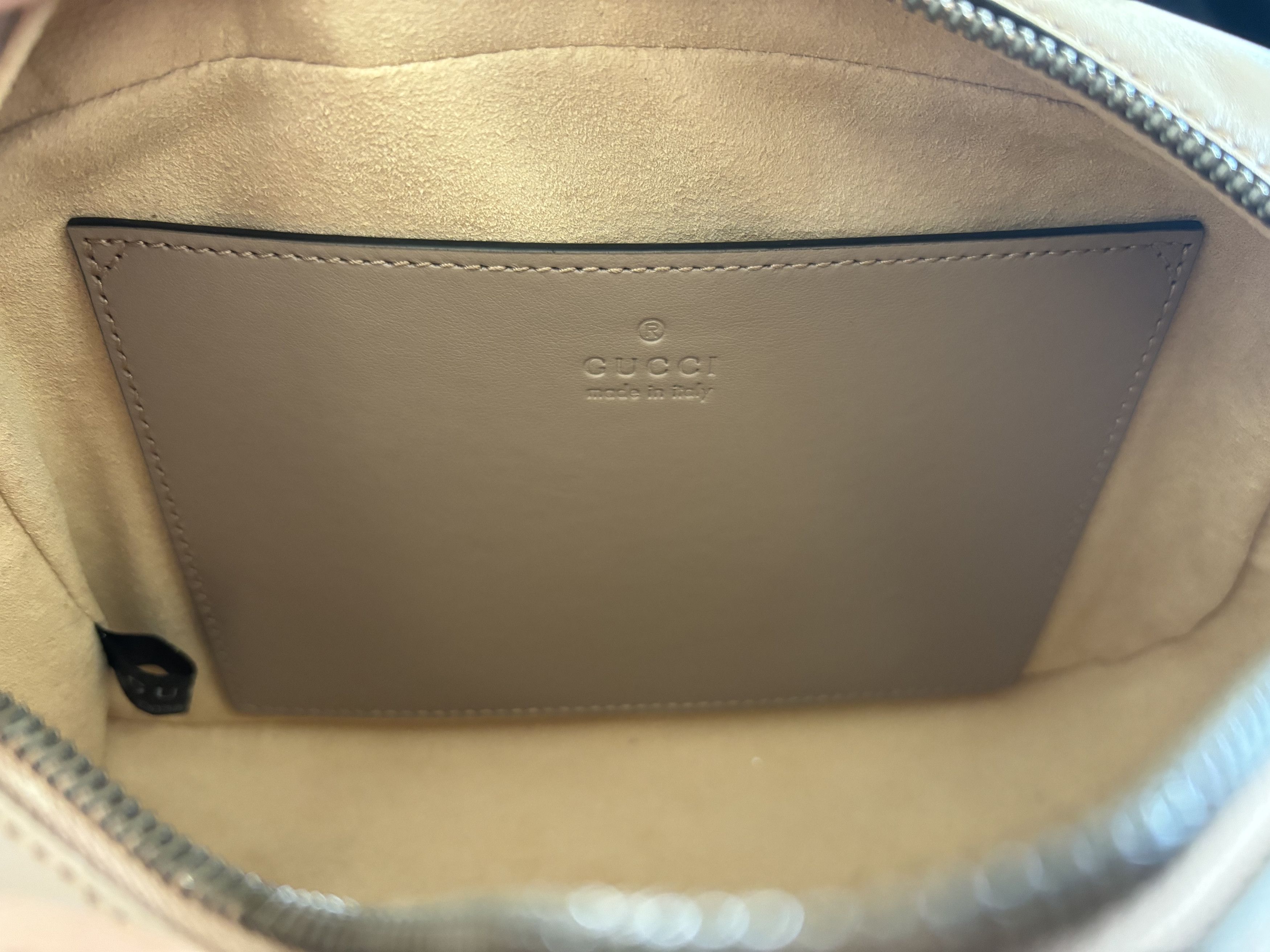 Gucci Gucci double G logo Marmont beige crossbody leather bag Size ONE SIZE - 8 Thumbnail