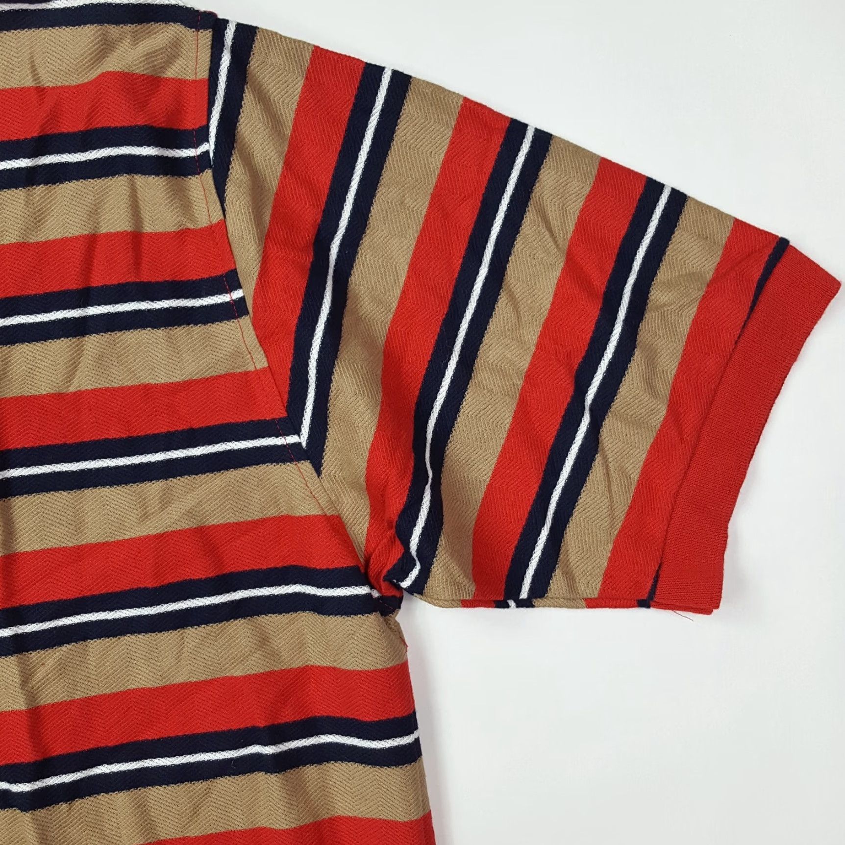 Vintage VINTAGE Glen Gate Polo Shirt Striped 2XL Red Short Sleeve Collared Casual Men’s Polo 90s Golf Grunge Retro Size US XXL / EU 58 / 5 - 3 Thumbnail