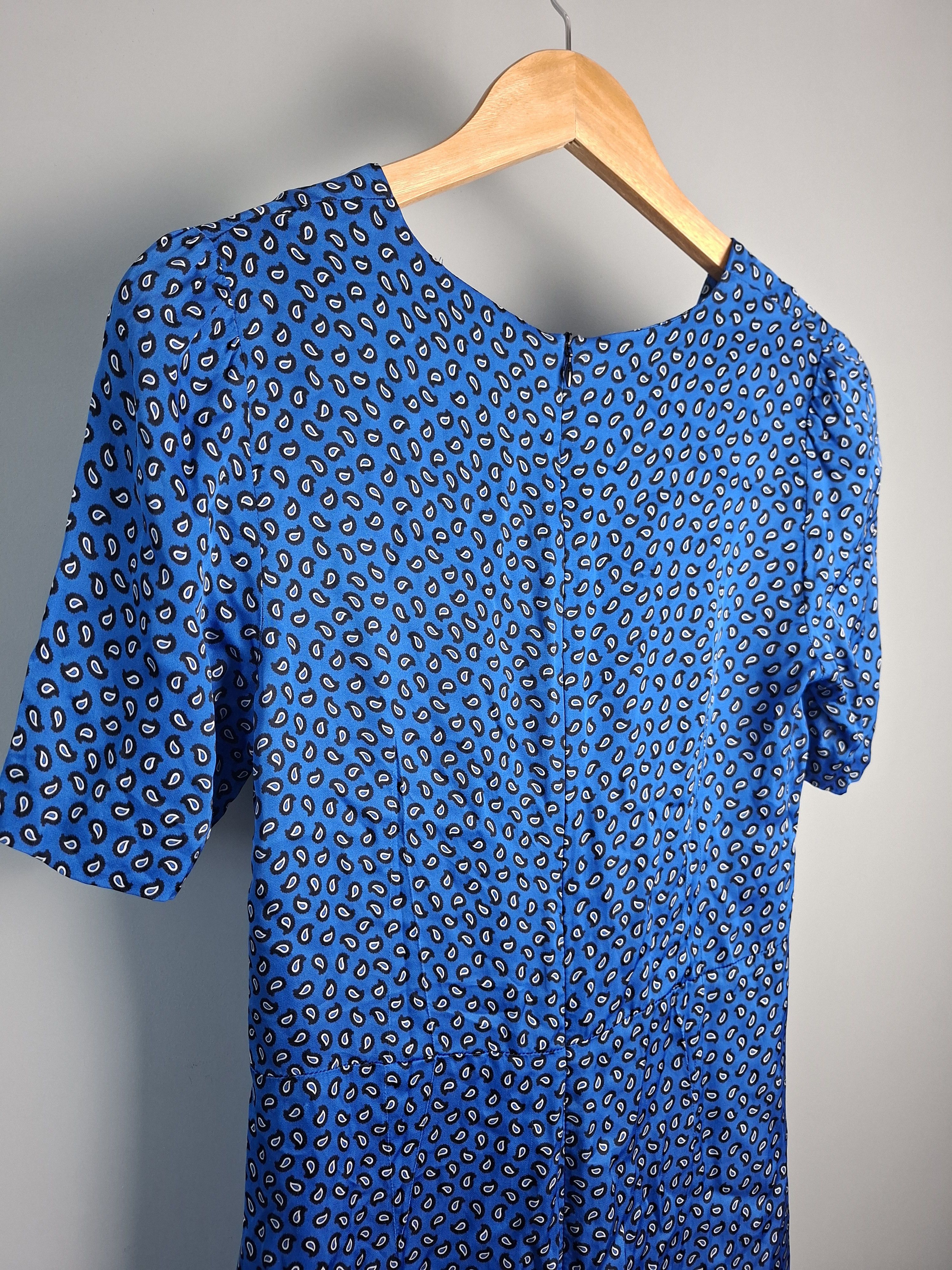 Maje Maje Blue Paisley Print Romper - French Chic Summer Playsuit Size S / US 4 / IT 40 - 6 Thumbnail