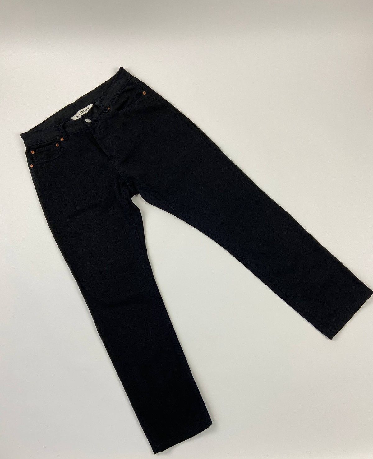 Our Legacy First Cut Black Straight Fit Made in Portugal 🇵🇹 Denim Pants Size US 33 - 1 Thumbnail