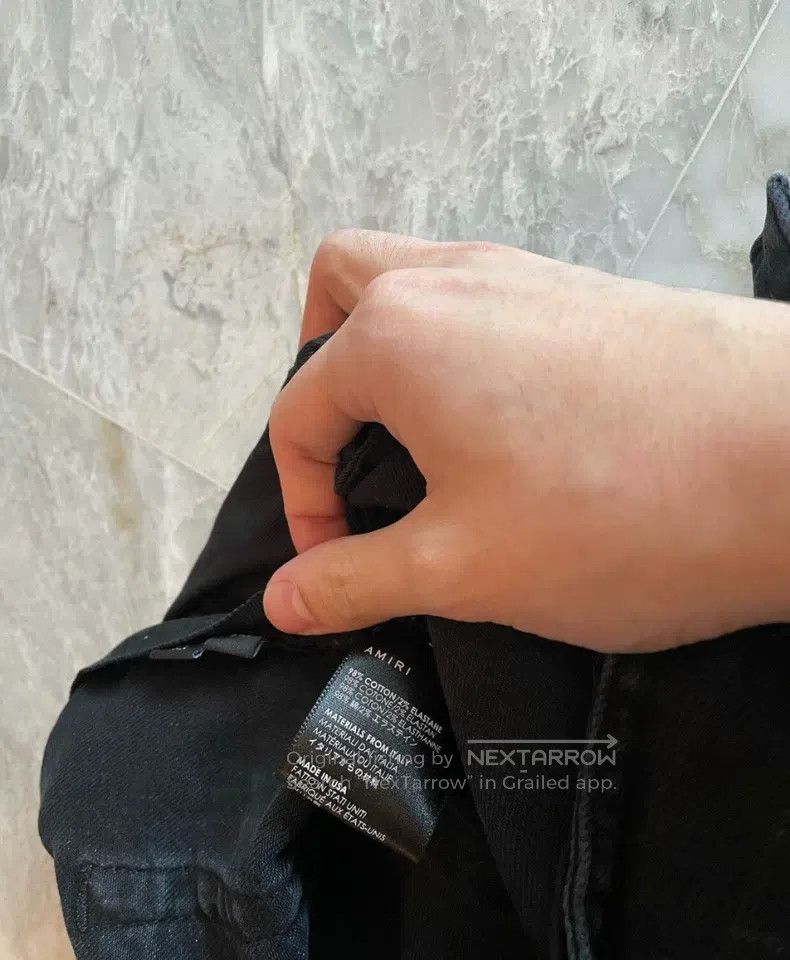 Amiri Amiri Classic Cherished mx1 Vintage Black Jeans, Size 33 Size US 33 - 4 Thumbnail