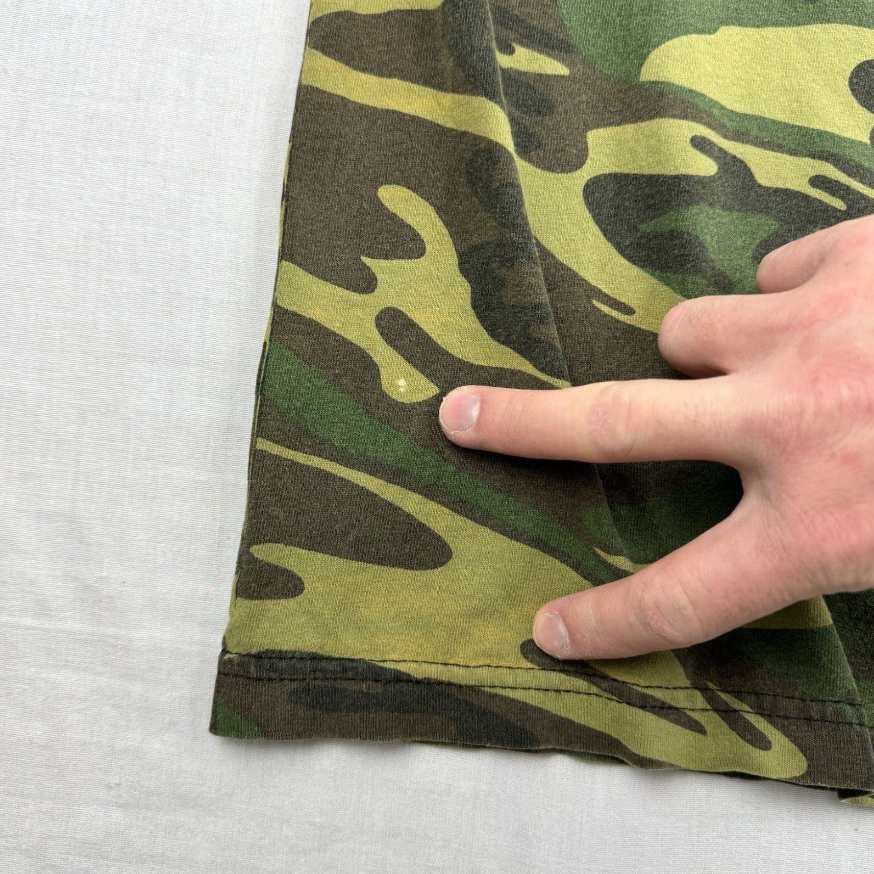 Vintage VINTAGE Marines Shirt Adult XL Green Camo Grunge Y2K Military Ringer 90s America Size US XL / EU 56 / 4 - 2 Thumbnail