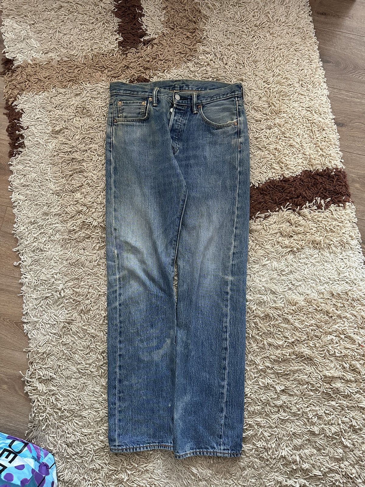 🔥VINTAGE FADED Y2K DISTRESSED LEVIS 501 JEANS🔥