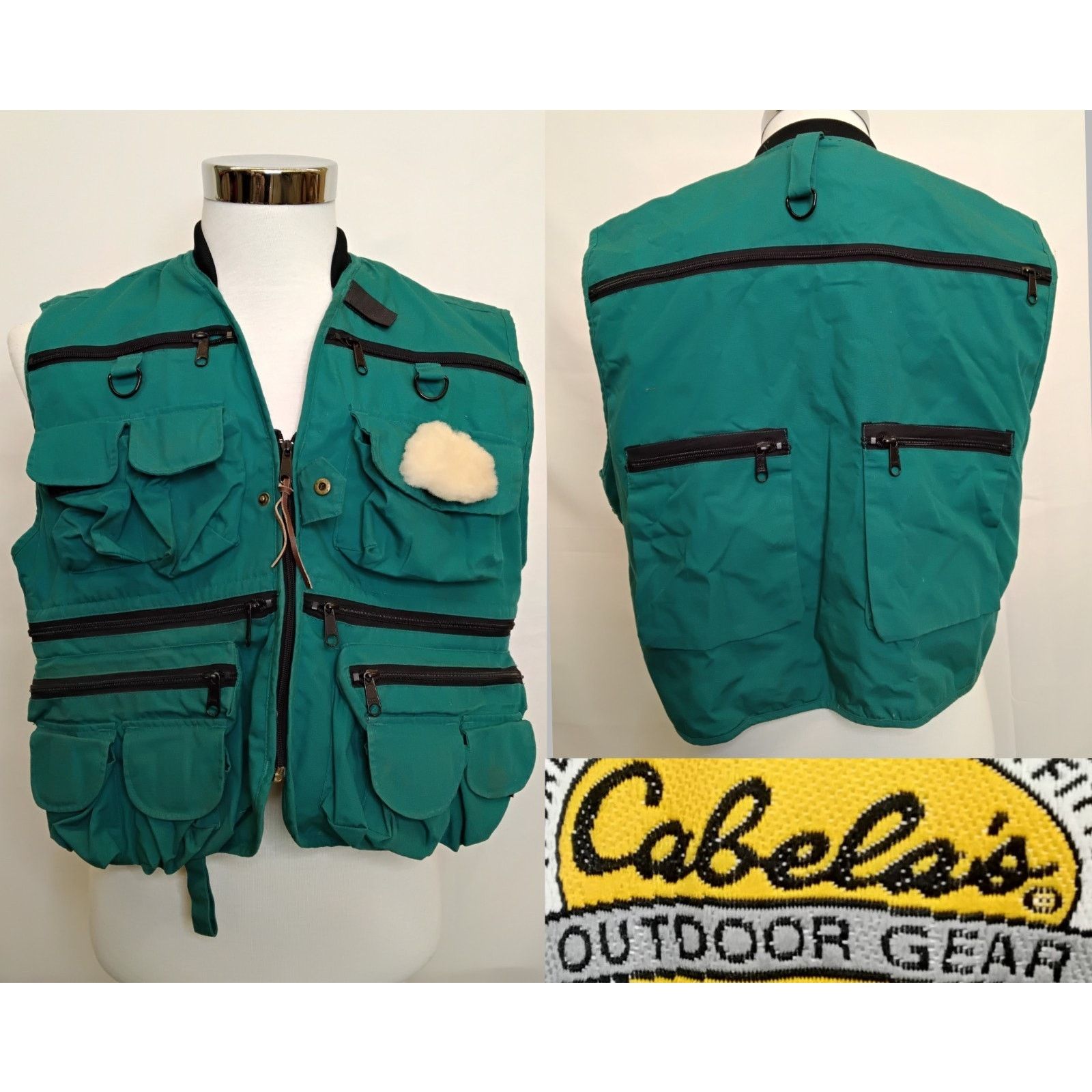 Cabelas Cabela's Fly Fishing Utility Vest Men's M Teal Cargo Pockets Size US M / EU 48-50 / 2 - 1 Thumbnail
