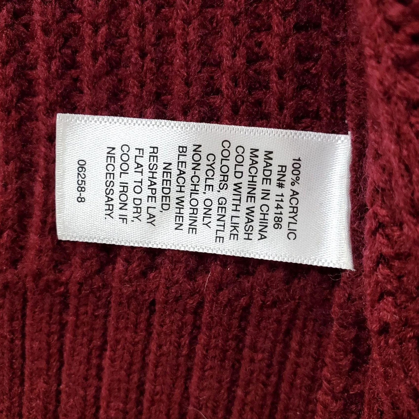 Vintage St. John's Bay Cardigan Womens Large Burgundy Knitted Long Sleeve Open Front Size L / US 10 / IT 46 - 7 Thumbnail