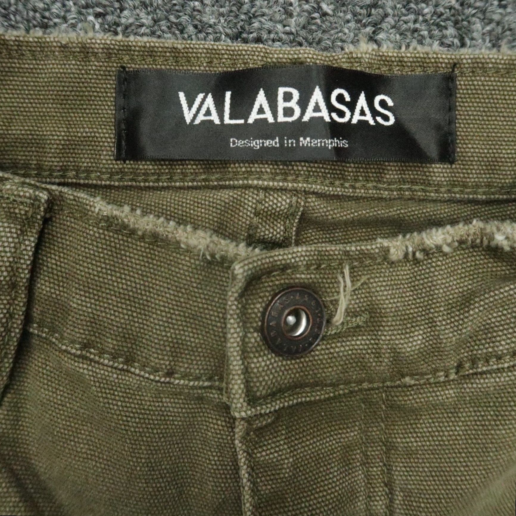 Vintage Valabasas Jeans Mens 30x35 Green Alpha Stacked Flare Distressed 5 Pocket Size US 30 / EU 46 - 3 Thumbnail