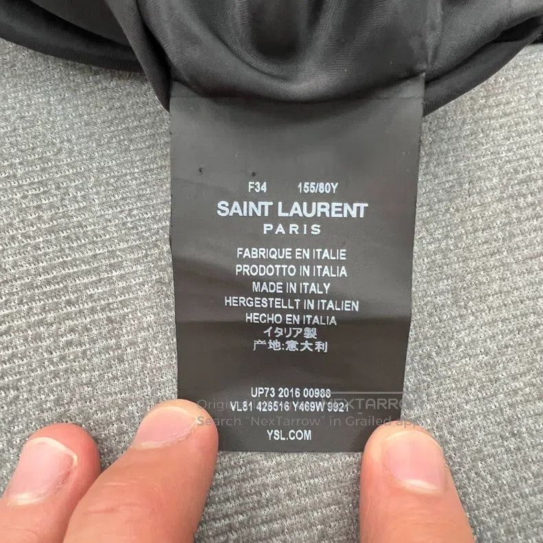 Saint Laurent Paris Saint Laurent Paris Black and pink color-block silk baseba Size XXS / US 00 / IT 34 - 6 Thumbnail
