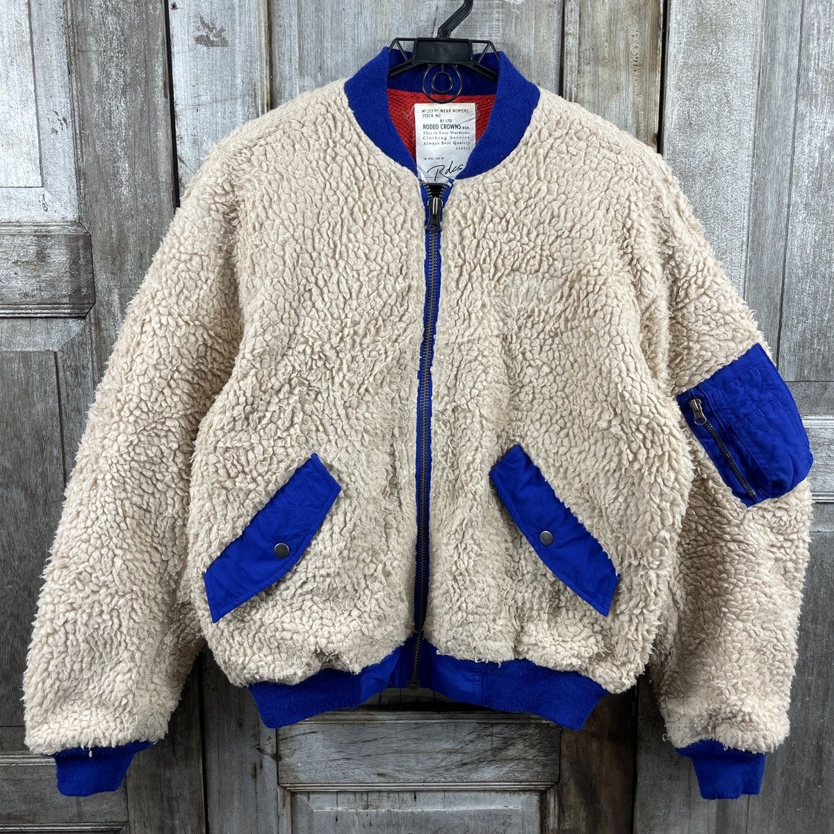 Vintage Military Women Rodeo Crown Sherpa Bomber Jacket Size S / US 4 / IT 40 - 1 Thumbnail