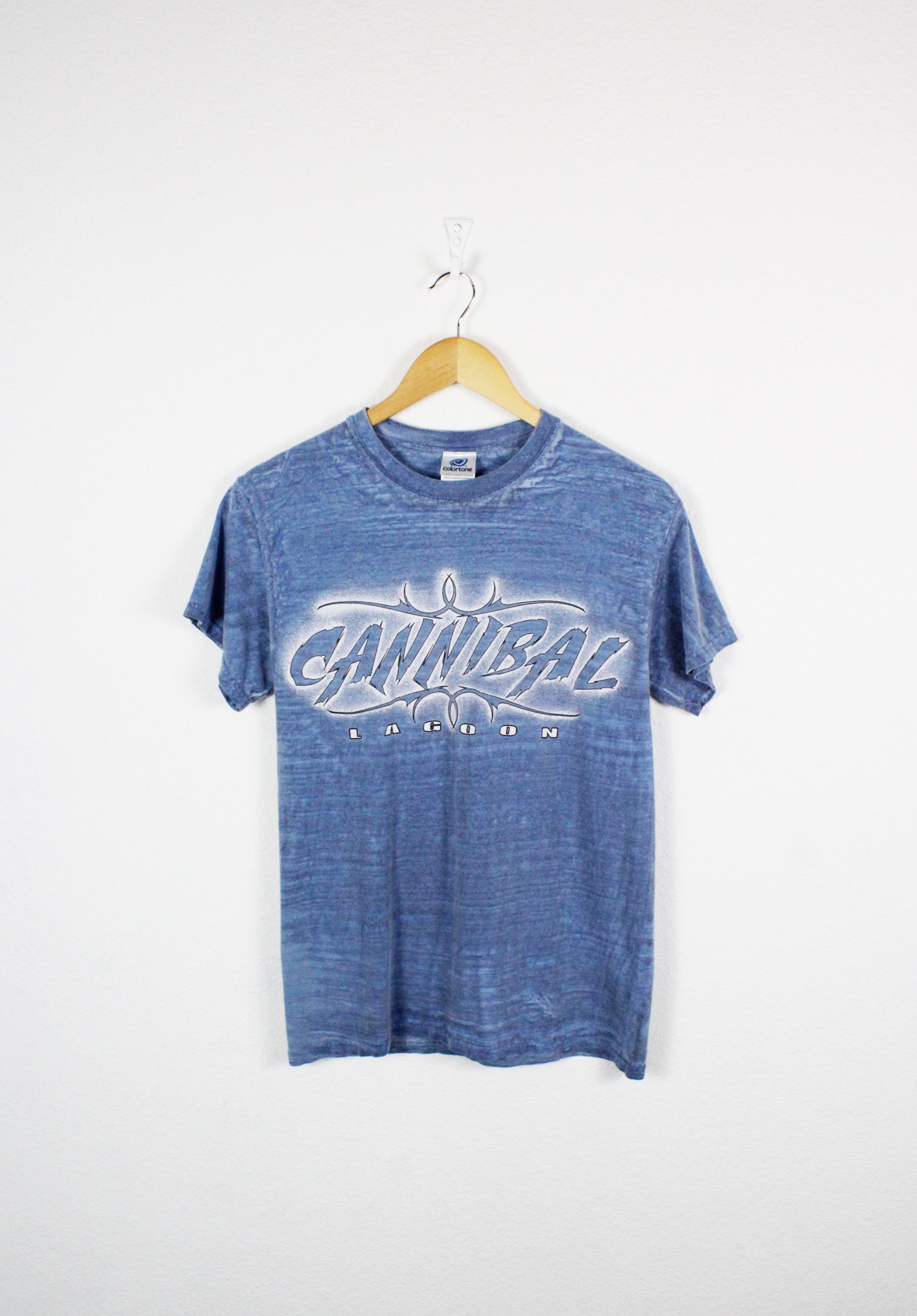 Vintage Vintage Cannibal Lagoon Tie Dye Graphic Tee T-shirt 90s Size US S / EU 44-46 / 1 - 1 Thumbnail