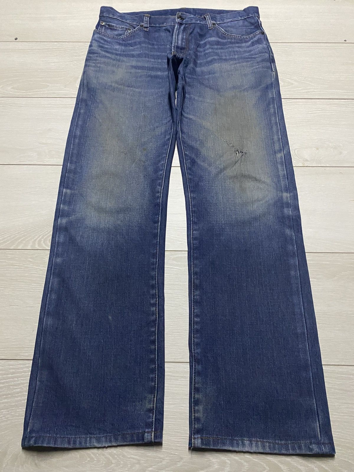 Japanese Brand Vintage Japanese Brand Uniqlo Grunge Distressed Loose Jeans Size US 33 - 1 Thumbnail