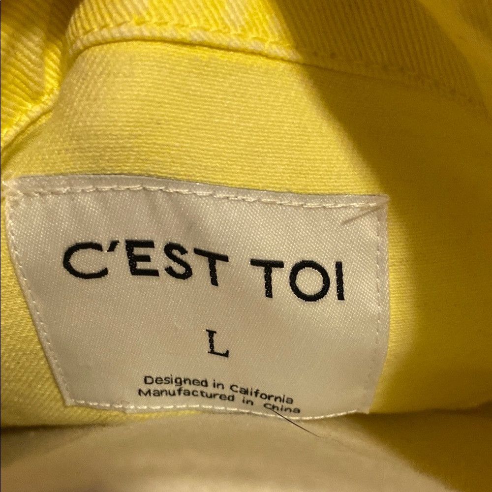 Other C’est Toi Yellow Denim Jacket – NWT – Size Large Size L / US 10 / IT 46 - 2 Thumbnail