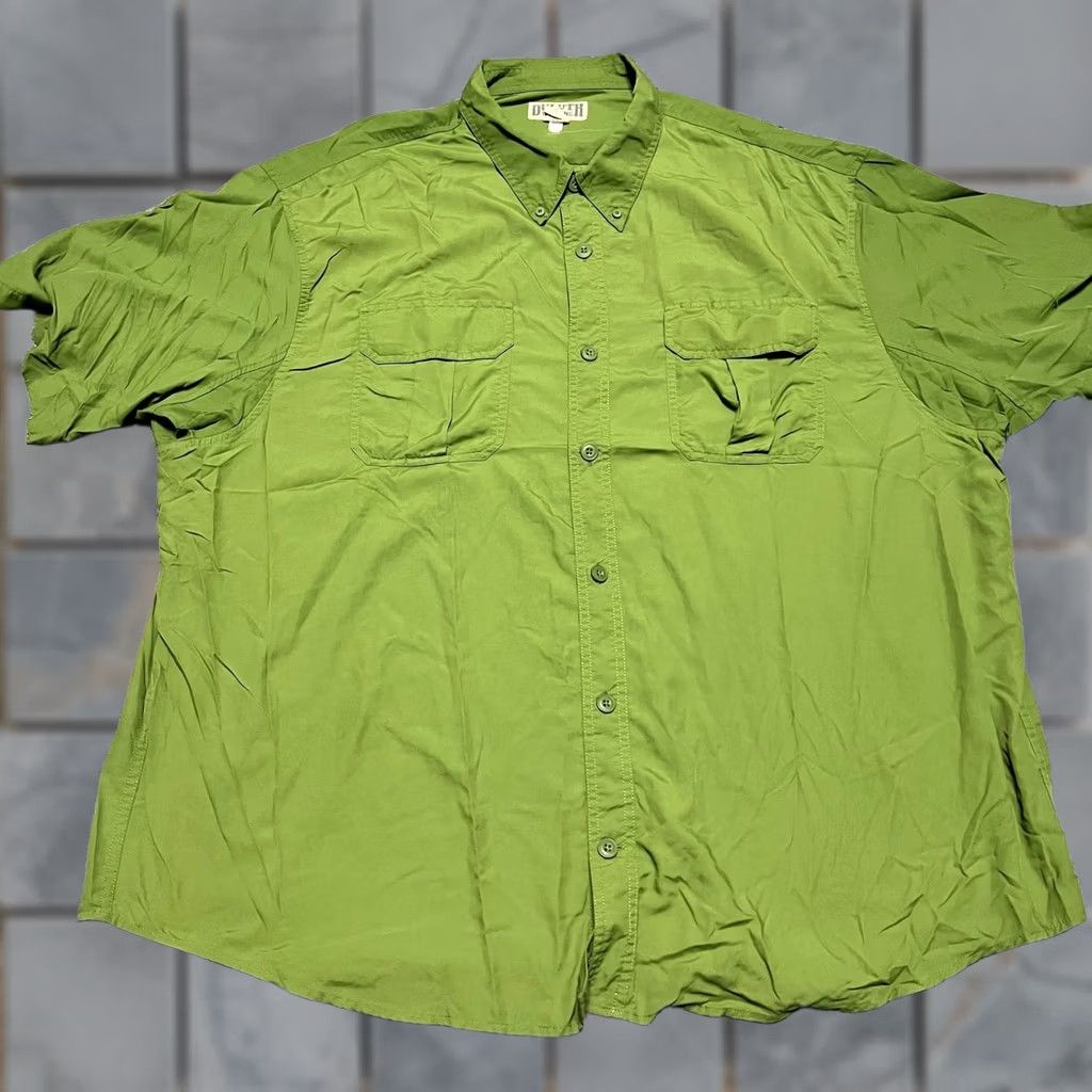Duluth Trading Company Duluth Armachillo Shirt Mens 3XL Green Short Sleeve Button Down Nylon Outdoors Mens Size US XXL / EU 58 / 5 - 1 Thumbnail
