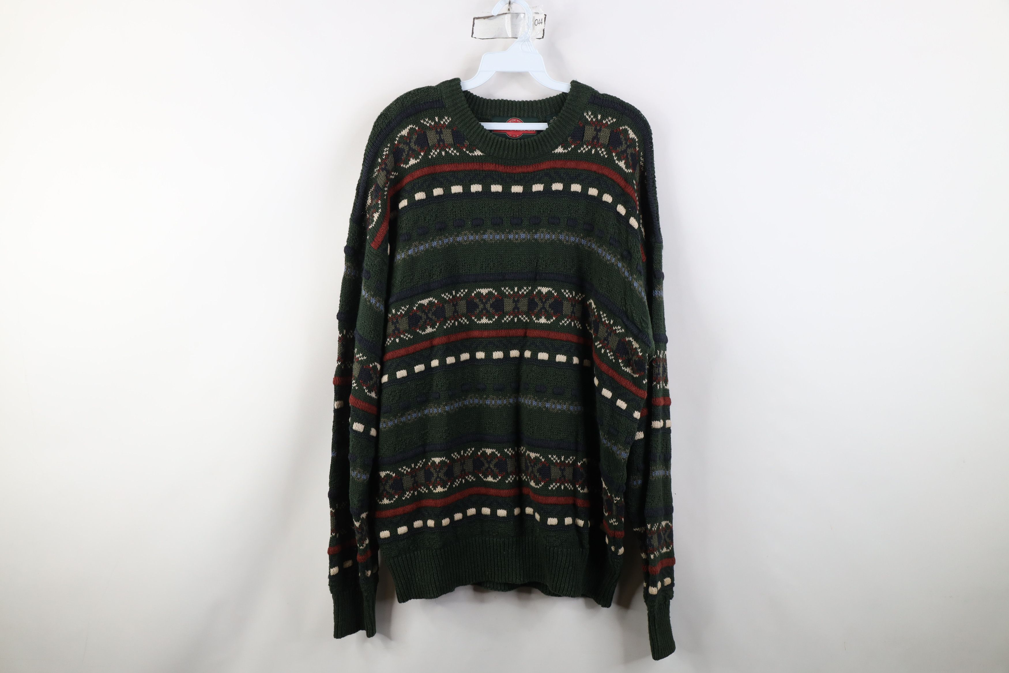 Vintage Vintage 90s Streetwear Blend Knit Fair Isle Crewneck Sweater Size US XL / EU 56 / 4 - 1 Thumbnail