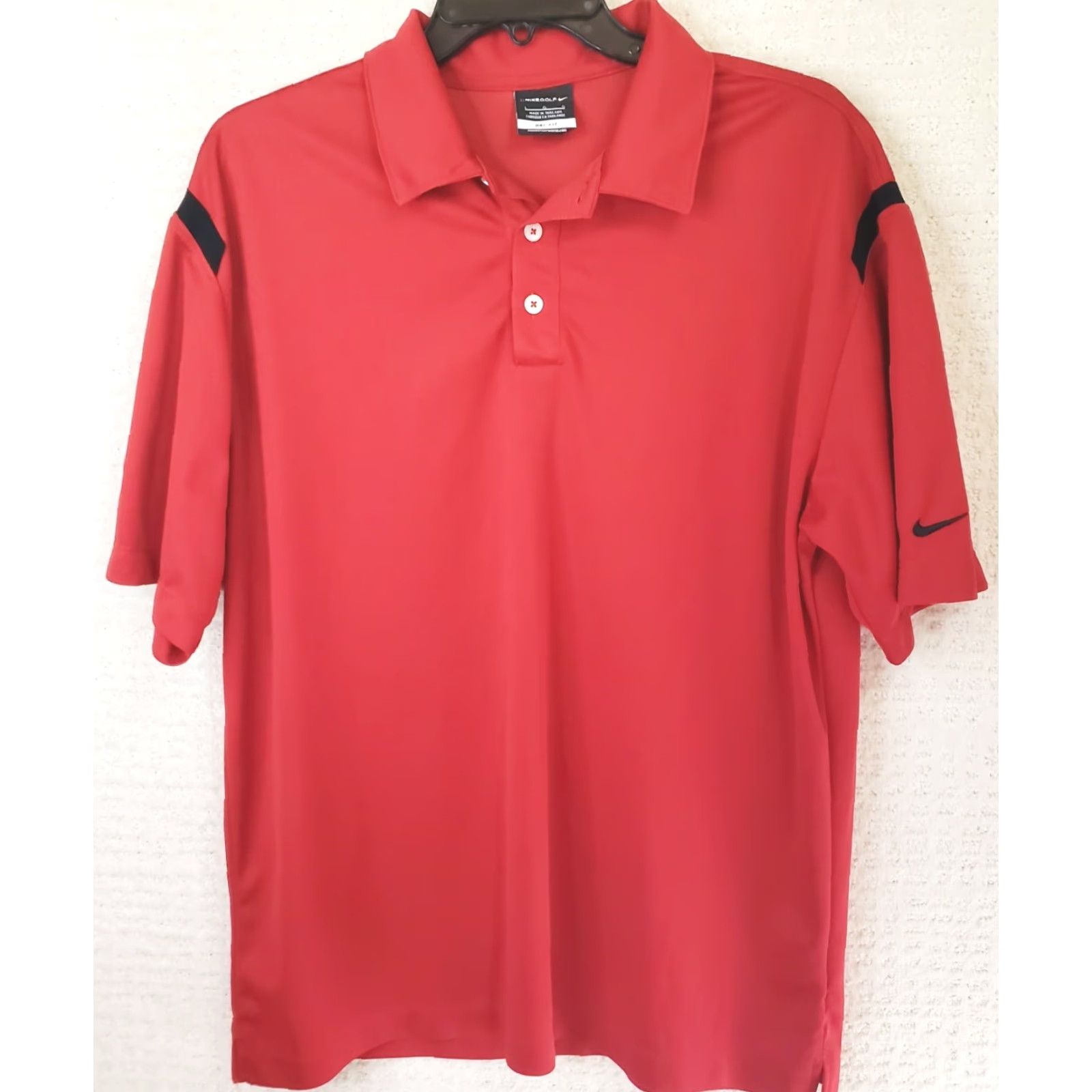 Nike Nike Golf Dri-Fit Polo Shirt Mens L Red Polyester Stretch Dragon Logo Short Sleeve Polo Shirt Golf Casual Size US L / EU 52-54 / 3 - 2 Thumbnail