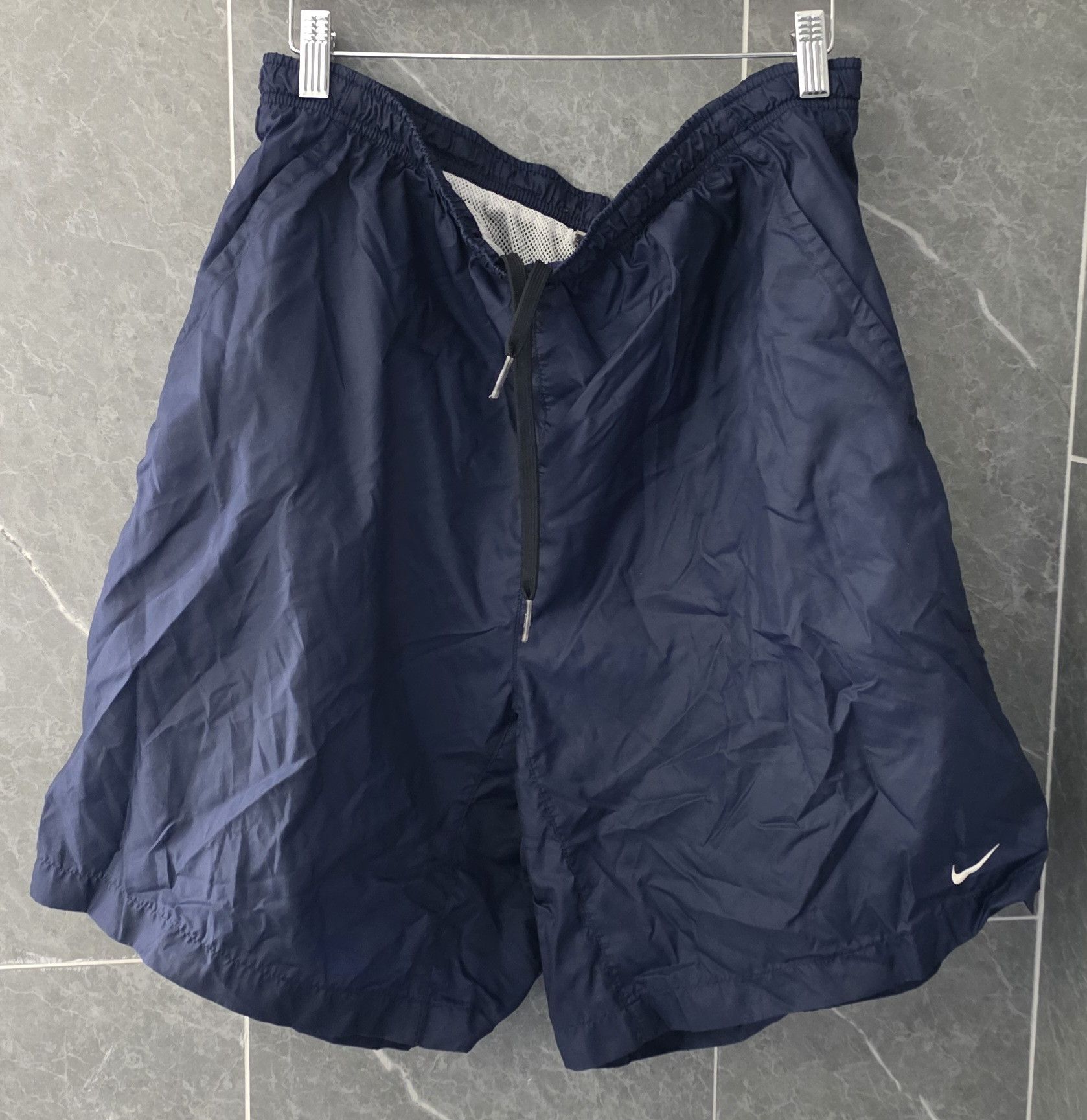 Nike Men's Nike Blue Logo Solid Swim Trunks Size Large Size US 34 / EU 50 - 1 Thumbnail