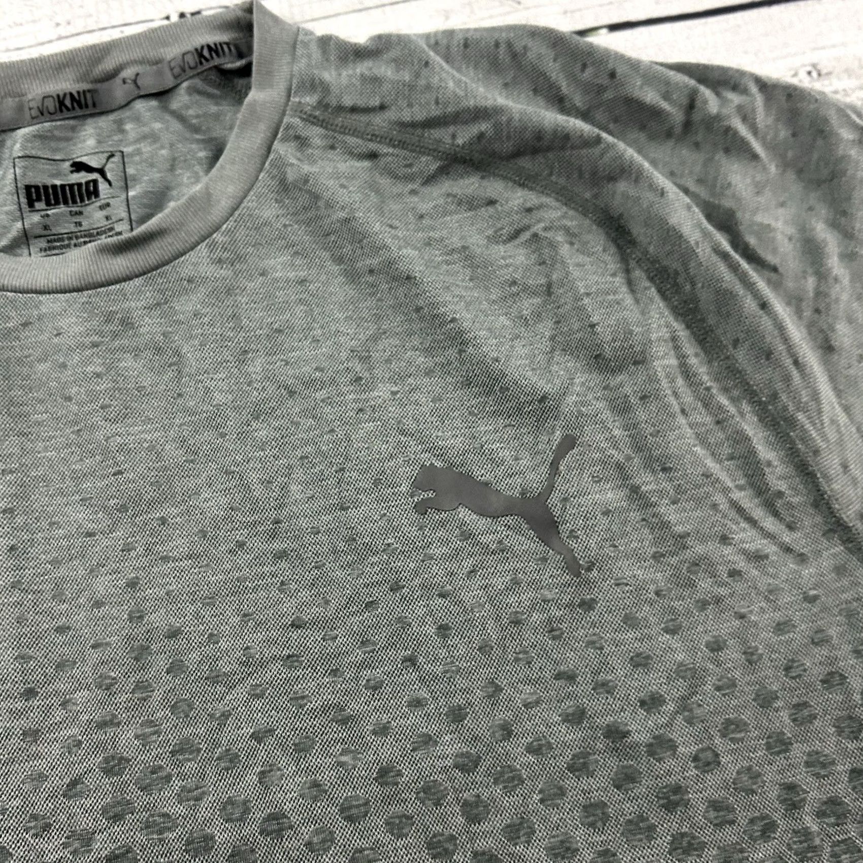 Puma Puma Evoknit Short Sleeve Athletic T Shirt Men's XL Gray Size US XL / EU 56 / 4 - 3 Thumbnail