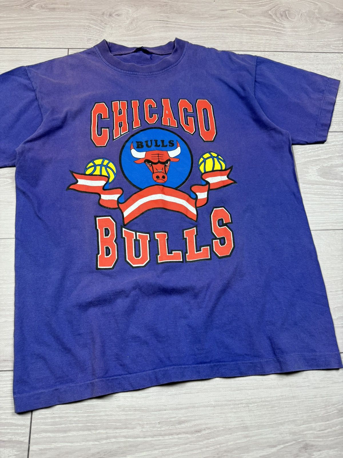 NBA × Vintage Vintage 90s Chicago Bulls Single Stitch T shirt Size US M / EU 48-50 / 2 - 4 Thumbnail
