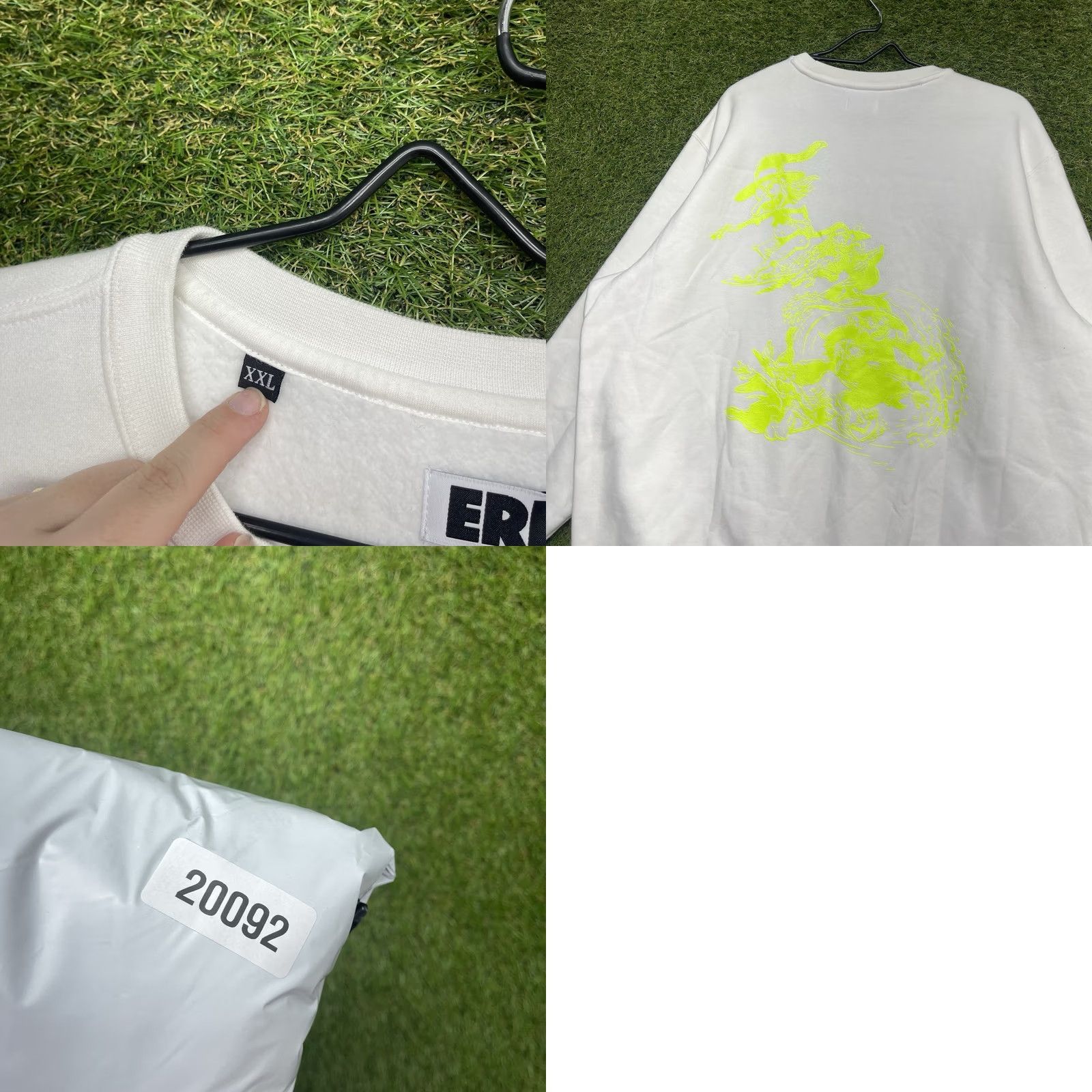 Nike Nike ERL Sweatshirt Mens 2XL Fluo Green Logo Crewneck Collab y2k NWT Size US XXL / EU 58 / 5 - 9 Thumbnail