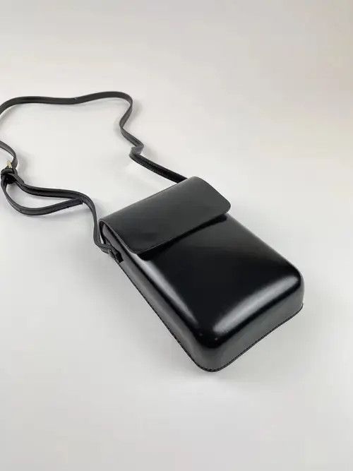 Leather Black - Vertical Crossbody Bag Size ONE SIZE - 4 Thumbnail